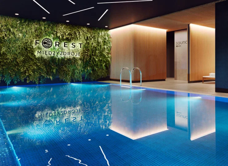 W strefie wellness mieści się basen, sauna i jacuzzi