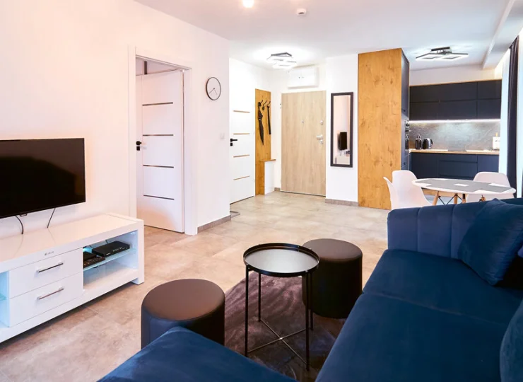 Kompleksowo wyposażone apartamenty pozwalają na niezależny pobyt