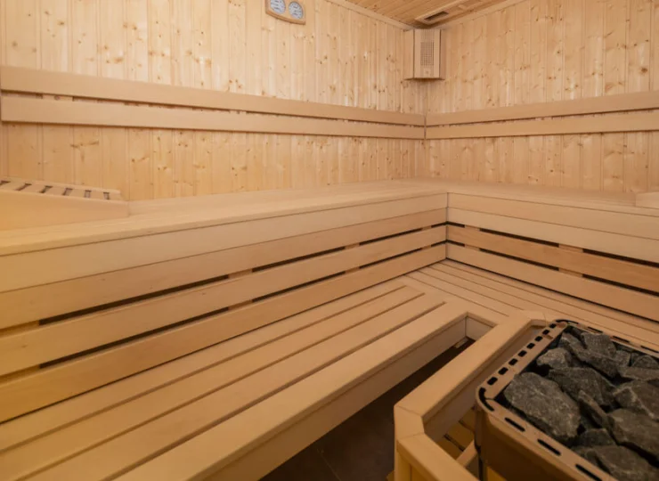 W apartamentowcu mieści się także sauna fińska