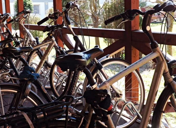 Dzięki wypożyczalni rowerów okolicę można zwiedzać na dwóch kółkach