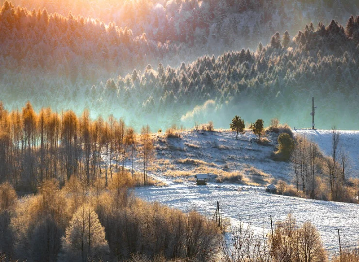 Bieszczady i Pasmo Otrytu są zimą wyjątkowo malownicze