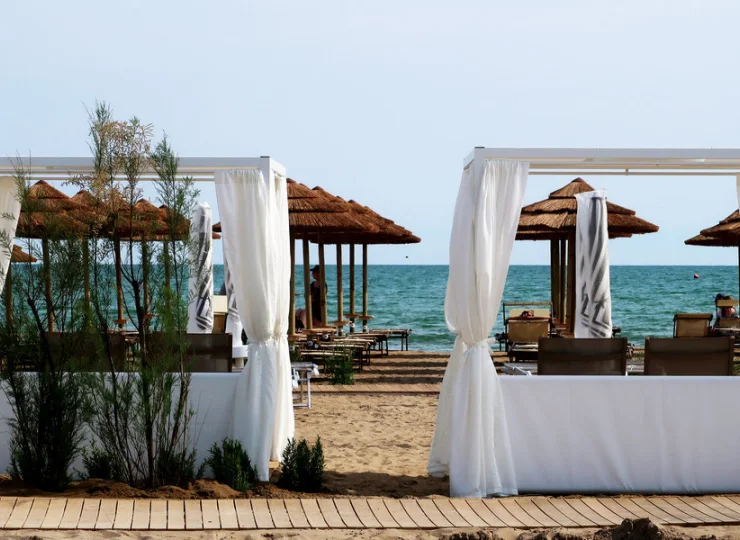 Resort ma prywatną strefę na plaży