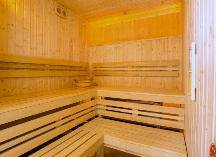 Sauna sucha również udostępniona jest dla gości apartamentów