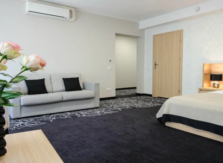 Pokoje typu Lux dodatkowo są wyposażone w klimatyzację