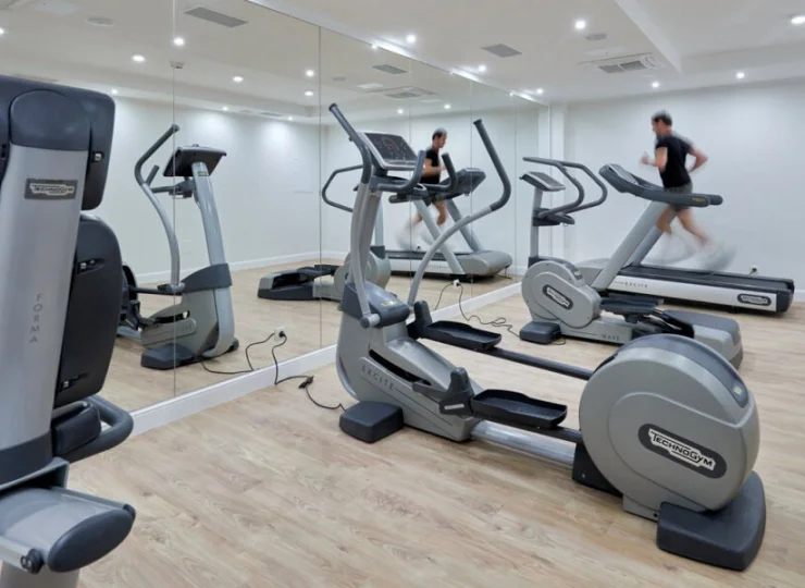 W hotelu mieści się także sala fitness ze sprzętem do ćwiczeń