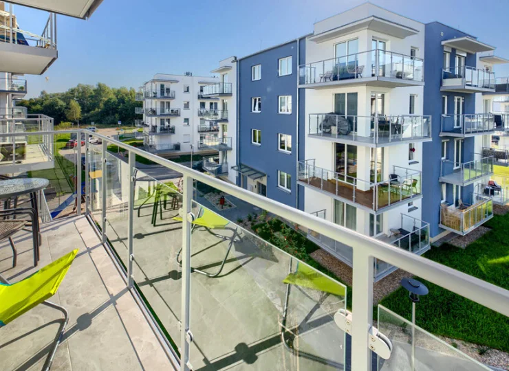 Każdy apartament ma wyjście na balkon