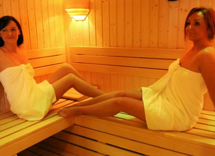 W saunie można zasięgnąć chwili relaksu