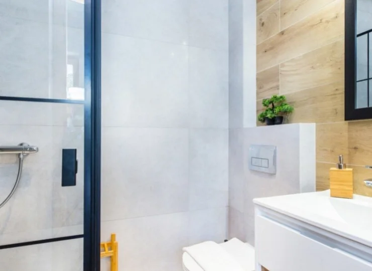 Apartament Bystry posiada prywatną łazienkę z prysznicem i suszarką do włosów