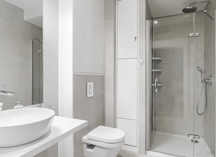 Każdy apartament ma wygodną nowoczesną łazienkę