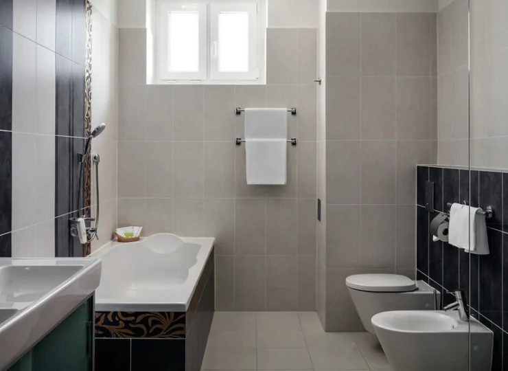 Łazienka w apartamencie została niedawno odremontowana