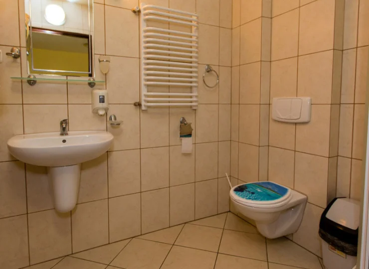 Każdy pokój posiada również własną łazienkę z ręcznikami i suszarką do włosów