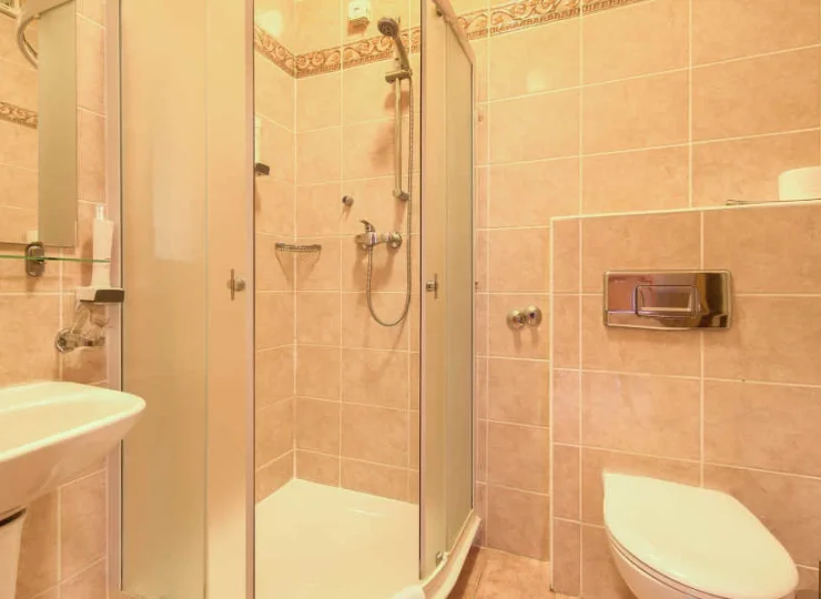 Każdy pokój dysponuje prywatną łazienką z prysznicem i suszarką do włosów