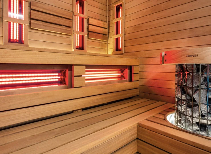 W strefie wellness znajduje się nowoczesna sauna