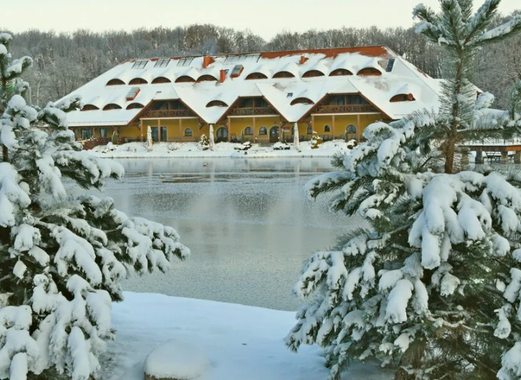 Hotel jest położony nad jeziorem w miejscowości Pokrzywna w woj. opolskim