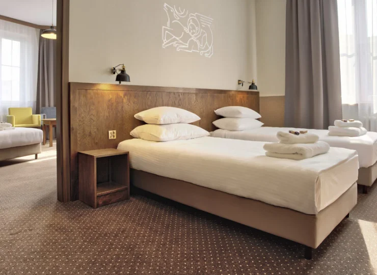 Pokój 4-osobowy składa się z 2 odrębnych sypialni