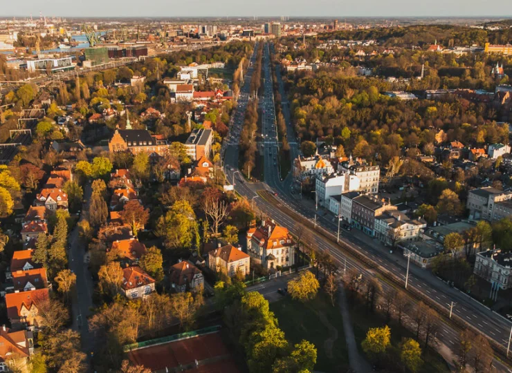 Apartamenty Collegia mieszczą się we Wrzeszczu – zielonej części Gdańska