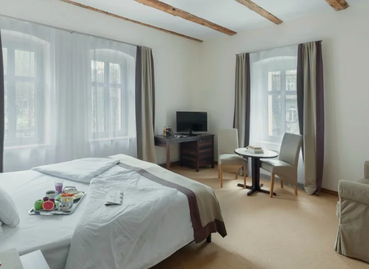 Pokoje w Hotelu Impresja są proste, przestronne, komfortowe i bogato wyposażone