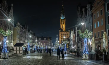 W okresie świątecznym Gdańsk jest pięknie dekorowany