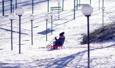 Otaczający hotel park zapewni zimową rozrywkę najmłodszym gościom