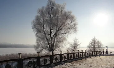 Zimą okolica jest niezwykle malownicza