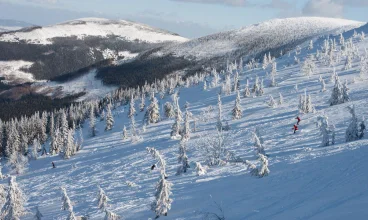 Zimowe panoramy Karkonoszy zachwycają