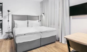 Apartamenty są urządzone w nowoczesnym stylu