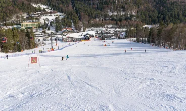 Hotel znajduje się bezpośrednio przy trasie narciarskiej na Jaworzynie