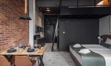 Komfortowy loft z kompleksowo wyposażanym aneksem kuchennym w Gdańsku