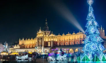 Kraków zimą ma nastrojowe iluminacje