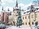 Zamek Kliczków w zimowej szacie hotel prezentuje się po prostu bajkowo