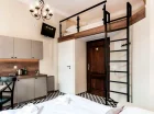 Apartamenty 4-osobowe posiadają dodatkowe podwójne łóżko na antresoli