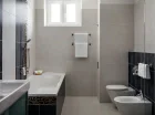 Łazienka w apartamencie została niedawno odremontowana
