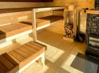 W Porcie Nowy Sztynort znajduje się sauna z widokiem na jezioro