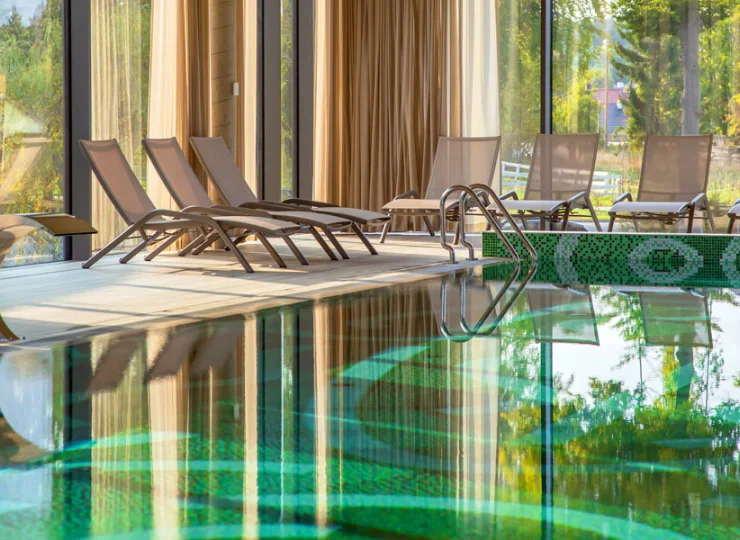 Nowoczesna strefa wellness na najwyższych piętrach hotelu
