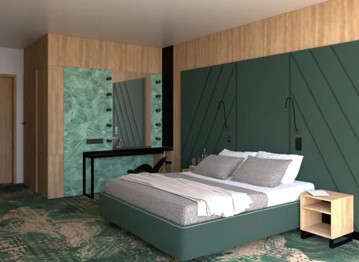 Apartament Prime Forest to komfortowe wnętrze inspirowane kolorami lasu