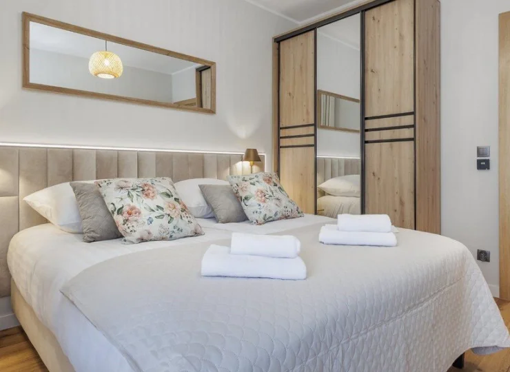 Sypialnia w apartamencie Komfort A27