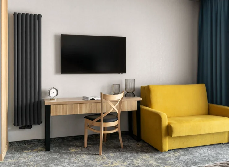 W pokoju superior jest rozkładana kanapa, która może służyć za dostawkę