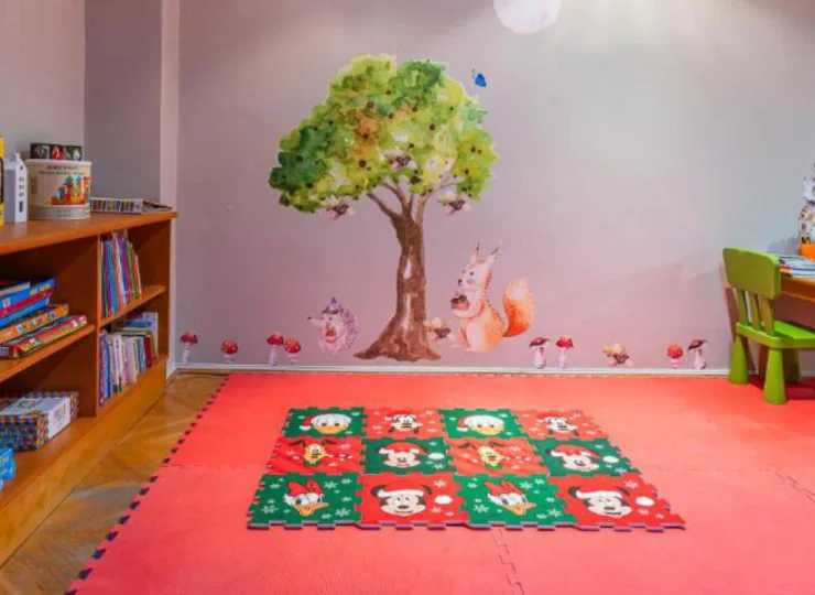 Dla dzieci przygotowano pokój zabaw