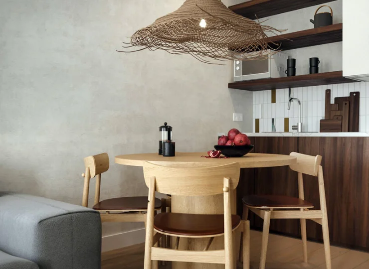 Apartament ma w pełni wyposażony aneks kuchenny