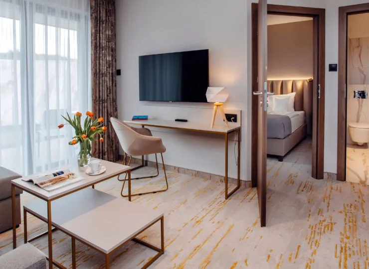W apartamentach classic i classic plus jest osobna sypialnia