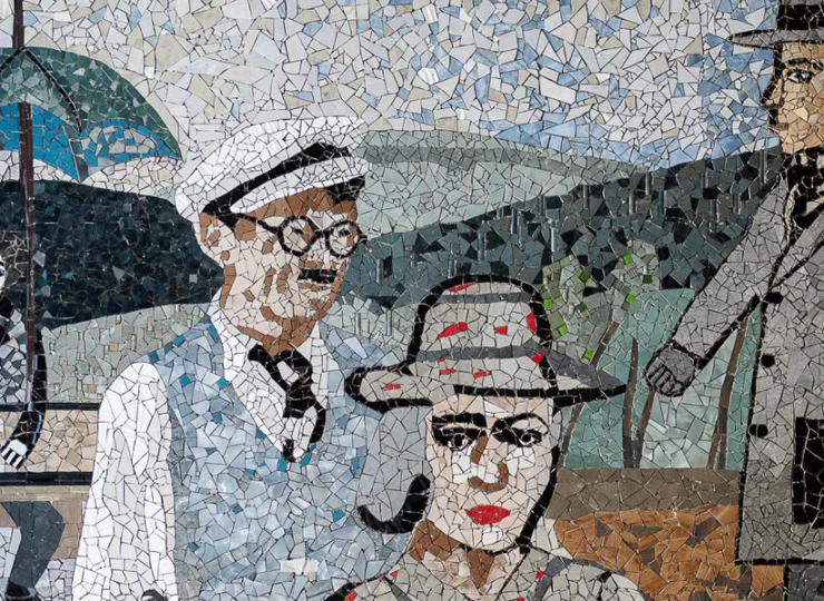 Mozaika upamiętnia Nikifora Krynickiego i klimat uzdrowiska