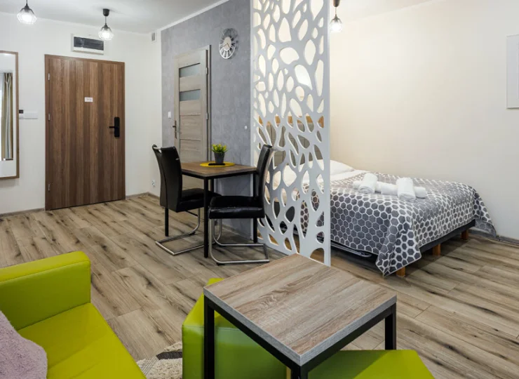 W ofercie są zarówno apartamenty typu studio, jak i z oddzielną sypialnią