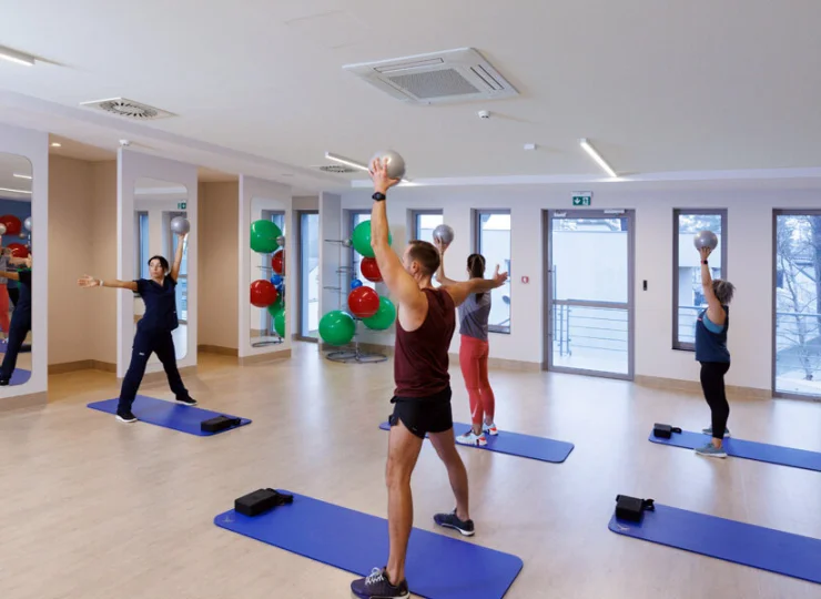 W obiekcie znajduje się też sala do ćwiczeń