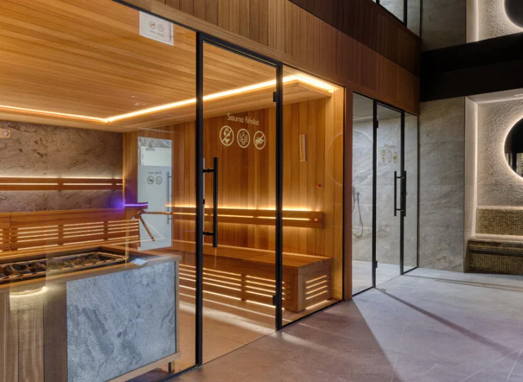 Nowoczesna i elegancka strefa saun