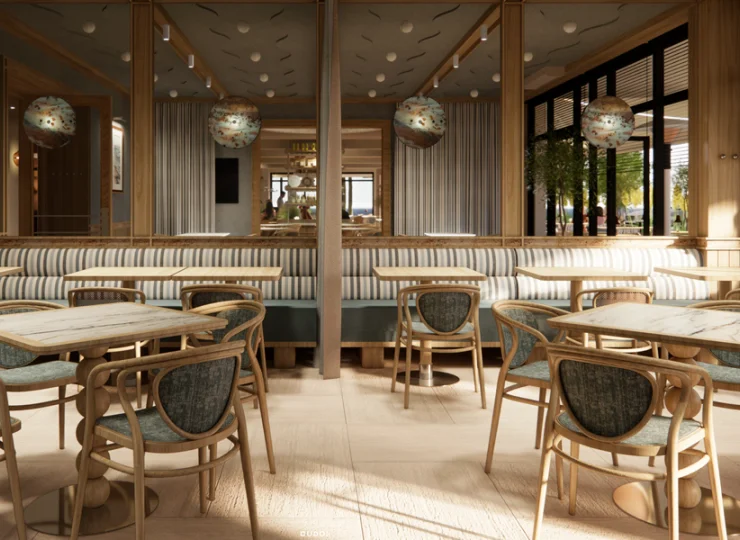 Wnętrza restauracji będą stylowo zaaranżowane