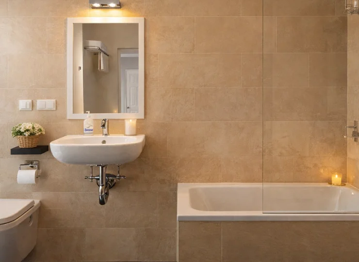 W łazience znajduje się prysznic lub wanna