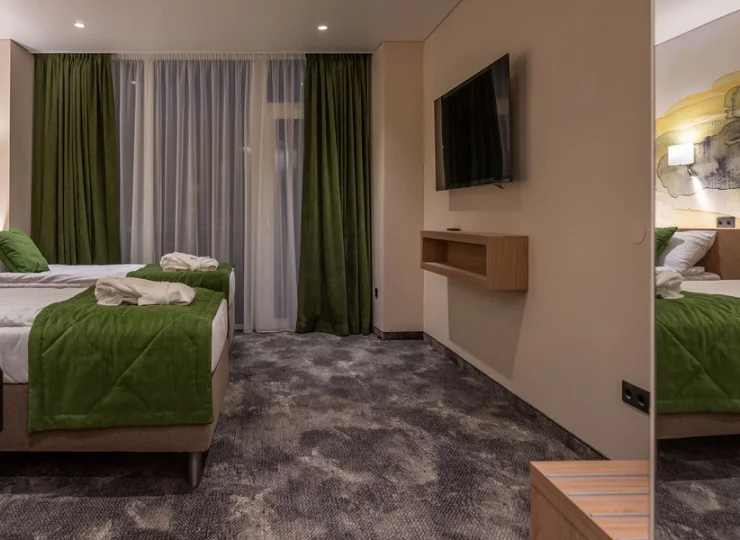 Pokoje w części Comfort Plus wyróżniają się wysokim standardem