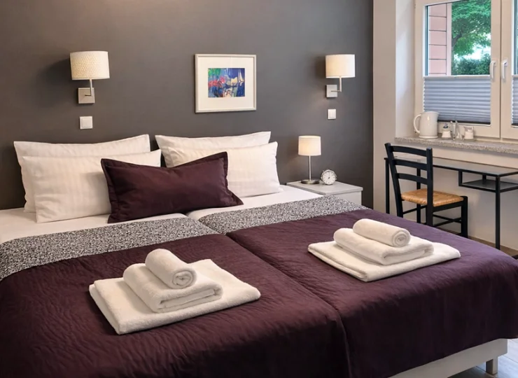 Pokoje są przytulne dzięki stylowym dodatkom