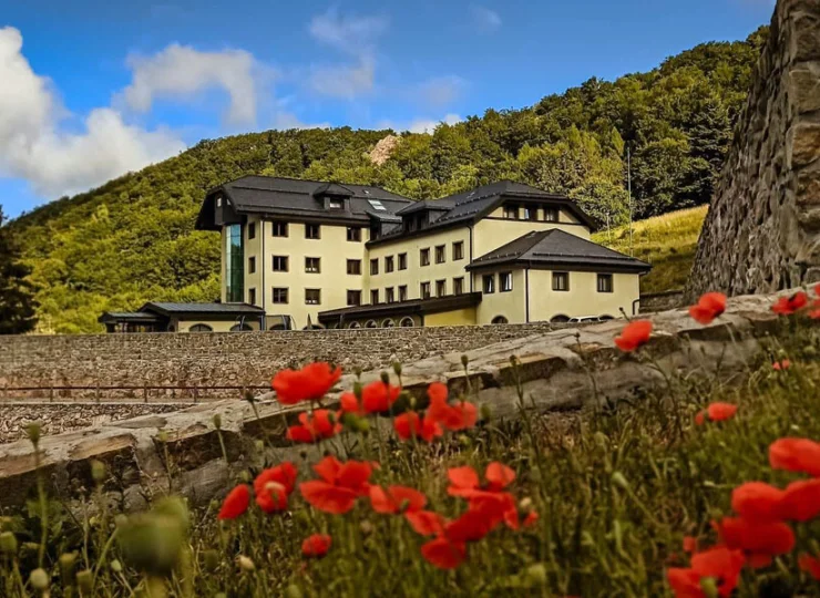 Hotel oferuje magiczny widok na ruiny Zamku Vrszateckiego