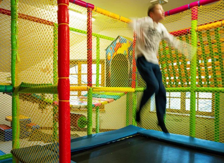 Nie zabrakło też trampoliny